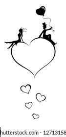 Lovers on the heart