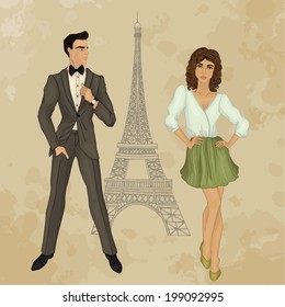 Lovers in Paris (vintage)