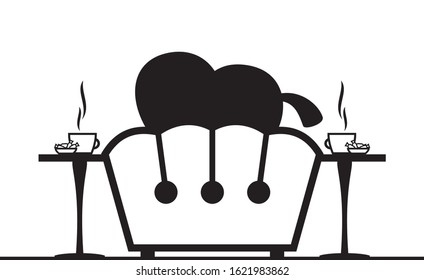 lovers sitting in a chair