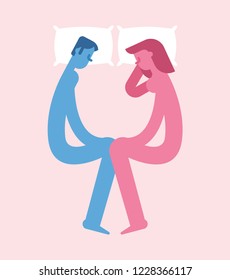 Lovers sleep. man and woman are sleeping. boyfriend and girlfriend sleeper. Couple asleep in pose