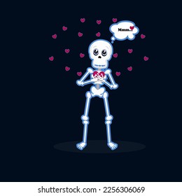 The Lovers Sticker cute love skeleton sticker Valentines day