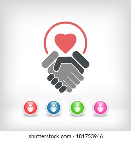 Lovers union icon