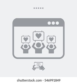 Lovers - Vector icon for computer website or application