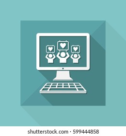 Lovers - Vector icon for computer website or application