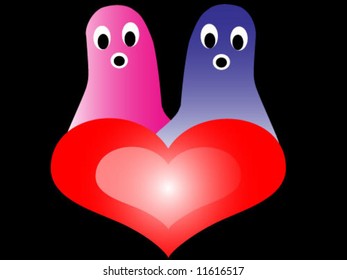 Lovers - vector illustration