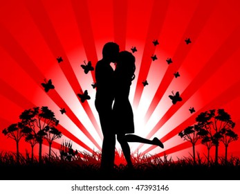 Lovers vector illustration
