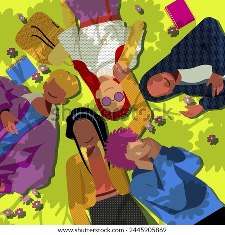 Love's Canvas: Queer Life in Everyday Moments - Queer Friends Chilling in Park