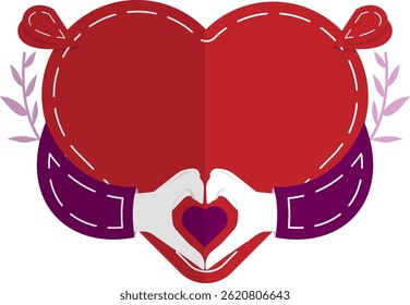 Love's Decoration Mother Vector Flat Isolated Heart