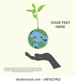 loves earth concept. save the earth & world. World environment day concept.Global warming.