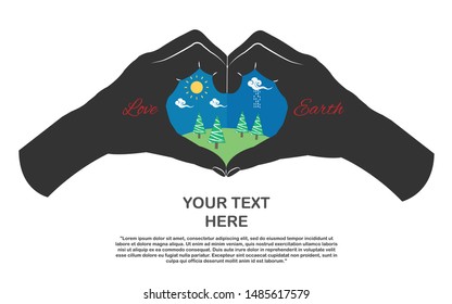 loves earth concept. World environment day concept