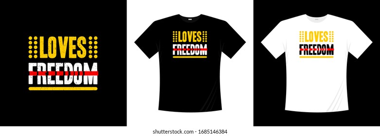 ama la tipografía de la libertad diseño de pantalones t