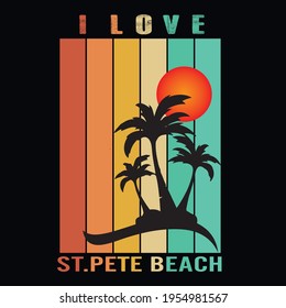 I lovest. Pete beach  a text-based t-shirt design