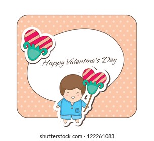 Lovey couple frames (boy with flower)