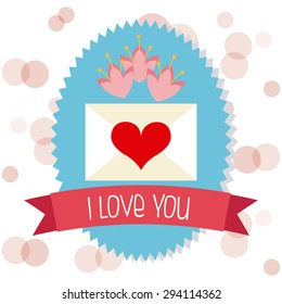 lovge card design, vector illustration eps10 graphic 