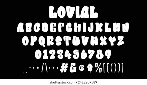 Lovial fat bubble display typeface. With sharp bold stroke, fun character with a bit of ligatures and alternates. To give you an extra creative work.