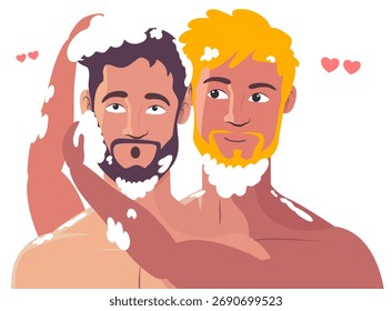 Loving affectionate couple celebrating pride and happiness together