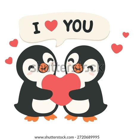 A loving arctic pair expressing affection connection togetherness romance friendship kids appeal mascot use and warm emotional visual communication concept
