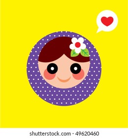 loving baby girl greeting