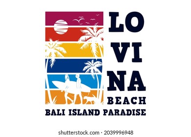 .Loving beach, design sleety retro style