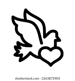 loving bird icon or logo isolated sign symbol vector illustration - high quality black style vector icons