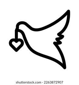 loving bird icon or logo isolated sign symbol vector illustration - high quality black style vector icons