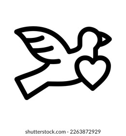 loving bird icon or logo isolated sign symbol vector illustration - high quality black style vector icons