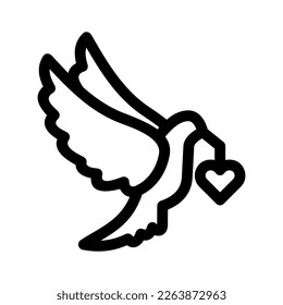 loving bird icon or logo isolated sign symbol vector illustration - high quality black style vector icons
