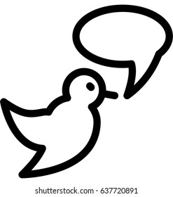 Loving Bird Vector Icon 