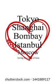 loving the cities of Asia,t-shirt design fashion vector illustration