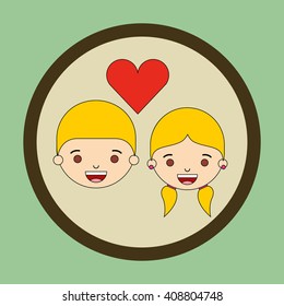 loving couple design 