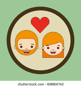 loving couple design 