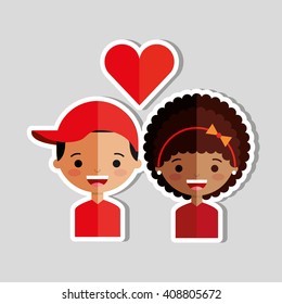 loving couple design 