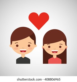 loving couple design 