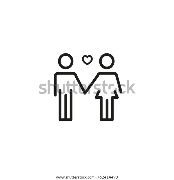 Loving Couple Icon Stock Vector Royalty Free 762414490 Shutterstock