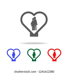 loving couple icon. Elements of love in multi colored icons. Premium quality graphic design icon. Simple icon for websites, web design, mobile app, info graphics