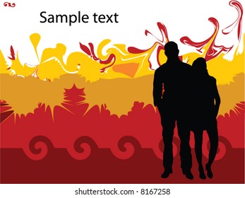 a loving couple illustration