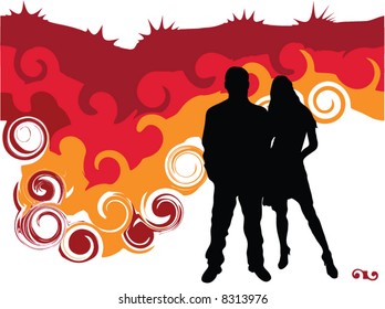 loving couple illustration