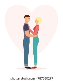 Loving couple. Vector.