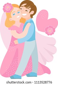 Loving couple wedding