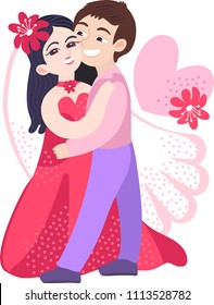 Loving couple wedding