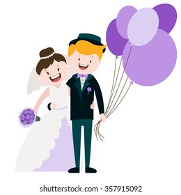 loving couple , wedding, vector graphics