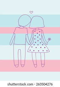 loving couple. young couple in love holding hands