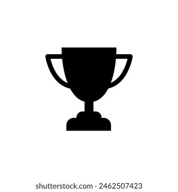 Loving cup trophy icon simple black flat illustration on white background..eps