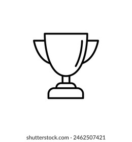 Loving cup trophy line icon. Trophy Icon in Trendy Flat Style illustration on white background..eps