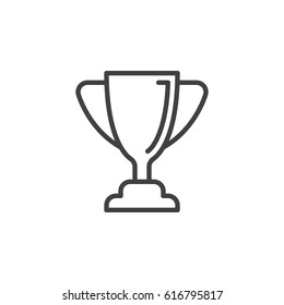 Loving cup trophy line icon, outline vector sign, linear style pictogram isolated on white. Symbol, logo illustration. Editable stroke. Pixel perfect