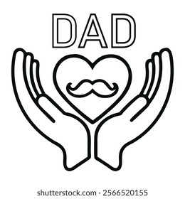 Loving Dad: A heartwarming Father's Day design.