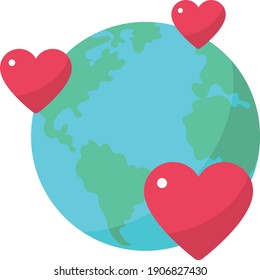 Loving Day Concept vector color Icon design, Love and romance symbol on white background, Valentines Day Sign, 