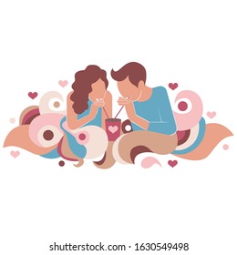 loving each other, people drink soda