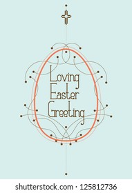 Loving Easter Greeting. Easter card.