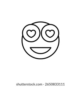 Loving Emoji With Heart Eyes Expressing Affection And Positive Emotion